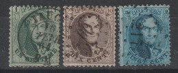 Belgien-3 Marken Gebraucht - 1849-1865 Médaillons (Autres)