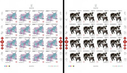 Guinea Bissau 2020, Year Of The Ox, 2sheetlets IMPERFORATED - Astrologie