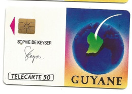 Telecarte F105 Guyane 50 Unités Luxe SO2 - 1989