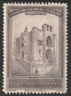 Vignette/ Vinheta, Portugal - 1930, Conselho Nacional De Turismo. Sé Velha De Coimbra -||- MNG, Sans Gomme - Emissions Locales