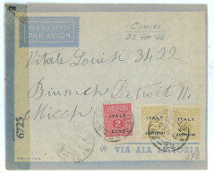 P2560 - ITALIA , OCCUPAZIONE ALLEATA DELLA SICILIA , DA CINISI 1944 PER GLI USA, CENSURATA - Britisch-am. Bes.: Sizilien