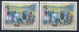 25907 FRANCE N°1457** 1F Duc De Berry : Crinière Fine Et Rouge Décalé + Normal (non Inclus)  1965  TB - Neufs