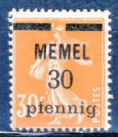 MEMEL - Timbre N°21 Neuf A/charnière - Neufs