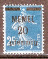 MEMEL - Timbre N°20 Neuf A/charnière - Neufs