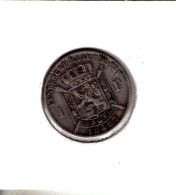 Belgique. 1 Franc 1887. Leopold II - 1 Franc