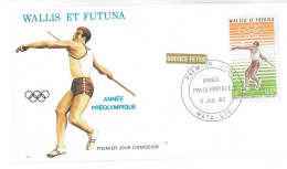 WALLIS ET FUTUNA FDC De 1983.ANNÉE PRÉOLYMPIQUE  5juillet 1983 - Brieven En Documenten