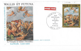 WALLIS ET FUTUNA FDC De 198LE TRIOMPHE DE GALATÉE  RAPHAEL (1483_1520) - Covers & Documents