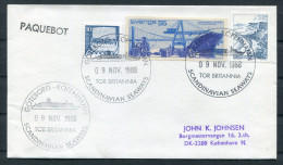 1988 Sweden PAQUEBOT Goteborg - Copenhagen Scandinavian Seaways "Tor Britannia" Ship Cover. Slania   - Storia Postale