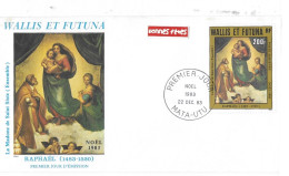 WALLIS ET FUTUNA FDC De 1983.  NOÉL  RAPHAEL (1483_1520) - Lettres & Documents