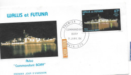 WALLIS ET FUTUNA FDC De 1983.    Aviso Commandant BORY - Covers & Documents