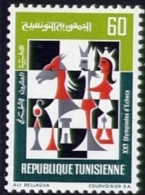 TUNISIE Echecs, Echec, Chess, Ajedrez. Yvert N° 728 ** MNH. Neuf Sans Charniere - Echecs