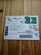 Brasil Registered Letter.1998.2* 500 Yrs.discovery Stamp.& Defs.camboriu To Argentina.e7 Reg Post Conmem . - Covers & Documents