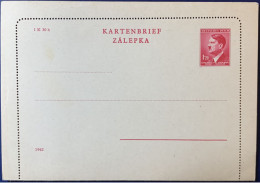 Ganzsache Kartenbrief, Böhmen Und Mähren, 1942 - Enveloppes