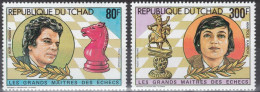 TCHAD Echecs, Echec, Chess, Ajedrez, Spassky - Karpov. Yvert N° PA 246G/H ** MNH - Schach