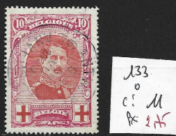 BELGIQUE 133 Oblitéré Côte 11 € - 1914-1915 Rotes Kreuz