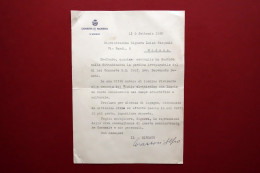 Autografo Alfeo Corassori Lettera Di Condoglianze Firmata Modena 1950 - Autres & Non Classés