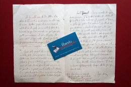 Autografo Giuseppe Ortolani Lettera A Bruno Brunelli Primo '900 Letteratura - Autres & Non Classés