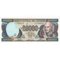 Équateur, 20,000 Sucres, 1999, 1999-07-12, KM:129c, NEUF - Equateur