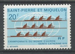 SPM MIQUELON 1970 N° 405 ** Neuf MNH Superbe C 21 € Sports Aviron Bateaux Boats Championnats Monde Catherine - Nuevos