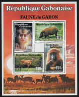 Gabun 1990 - Mi-Nr. Block 64 ** - MNH - Wildtiere / Wild Animals - Gabon