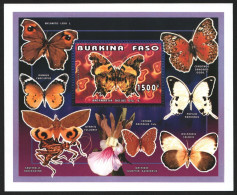 Burkina Faso 1996 - Mi-Nr. Block 170 A ** - MNH - Schmetterlinge / Butterflies - Burkina Faso (1984-...)