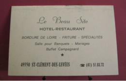 Petit Agenda 1981 Hôtel Restaurant Le Beau Site  à Saint Clément Des Levées - Small : 1981-90