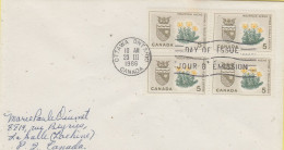 Canada 1966  Mountain Avens 1v Bl Of 4 FDC (CN177E) - 1961-1970