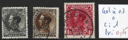 BELGIQUE 401 à 03 Oblitérés Côte 1 € - 1934-1935 Leopold III.