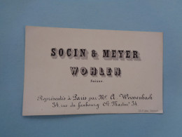 Suisse - Wohlen- Canton D'Argovie - Socin & Meyer  - Papier Porcelaine - Vers 1840 - - Porzellan