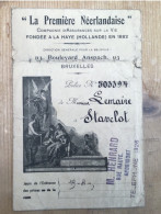 La Première Néerlandaise Bruxelles Enveloppe 1919 Stavelot - Banca & Assicurazione