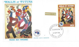 WALLIS ET FUTUNA FDC De 1984.  Pilioho Aloi Tapisserie - Brieven En Documenten