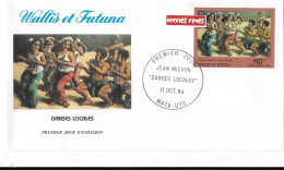 WALLIS ET FUTUNA FDC De 1984.  DANSES LOCALES - Briefe U. Dokumente