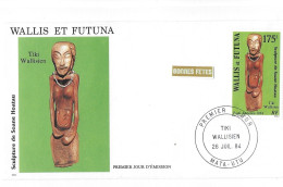 WALLIS ET FUTUNA FDC De 1984. TIKI WALLISIEN - Brieven En Documenten