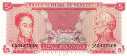 VENEZUELA - 5 BOLIVAR 21 Septembre 1989 - Venezuela