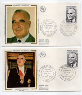 - 2 FDC GEORGES POMPIDOU (1911-1974) - - Andere & Zonder Classificatie