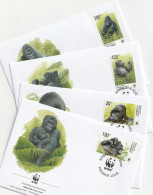 Congo 2002, FDC, WWF, Eastern Lowland Gorilla - Neufs