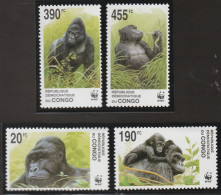 Congo 2002, Postfris MNH, WWF, Eastern Lowland Gorilla - Neufs