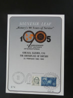 Encart Folder Souvenir Leaf Rotary International Chicago USA 1995 (n°074) - Covers & Documents