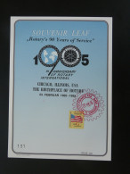 Encart Folder Souvenir Leaf Rotary International Chicago USA 1995 (n°131) - Storia Postale