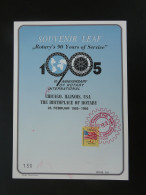 Encart Folder Souvenir Leaf Rotary International Chicago USA 1995 (n°130) - Storia Postale