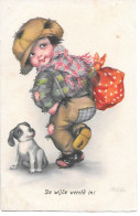 Illustrator - Hannes Petersen - Child, Enfant, Kind, Chien, Dog, Hund, Cane, Vagabond, Wanderer - Petersen, Hannes