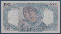 1000 Francs  Minerve Et Hercule  Du  17 - 1 - 1946 - 1 000 F 1945-1950 ''Minerve Et Hercule''