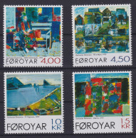 Briefmarken Dänemark Färöer 404-407 Gemälde Kunst Luxus Postfrisch Kat-W. 11,00 - Faroe Islands