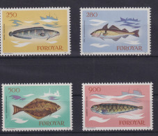 Briefmarken Dänemark Färöer 86-89 Fische Luxus Postfrisch MNH Kat 7,00 - Faroe Islands