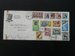 FDC Animaux Fauna Set On Cover Stadfsraad Town Council Ventersdorp Afrique Du Sud South Africa 1961 - Lettres & Documents