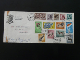 FDC Animaux Fauna Set On Cover Stadfsraad Town Council Ventersdorp Afrique Du Sud South Africa 1961 - Cartas & Documentos