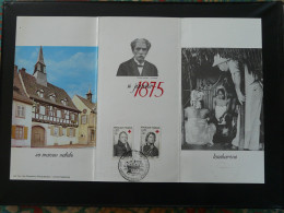 Encart Commemoratif Folder Albert Schweitzer Kaysersberg 68 Haut Rhin 1965 (ex 1) - Albert Schweitzer