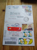 Brasil Registered & Air To Argentina.v Cent Brasil98 Pair.from Camboriú& Defs.other Panam Games 87& Conmems.e7reg Post . - Cartas & Documentos
