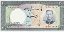 IRAN 200 Rials ND/1958  P-70   UNC - Iran