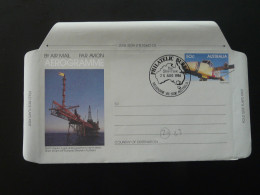 Entier Postal Stationery Aerogramme Avion Aircraft Petrole Petroleum Australia 1986 - Erdöl